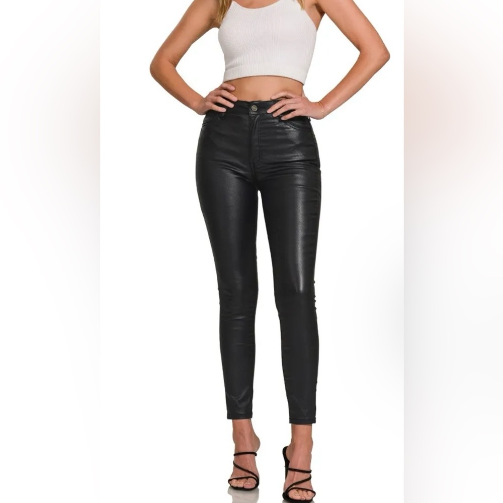 Zenana Faux Leather Stretchy Skinny Pants
